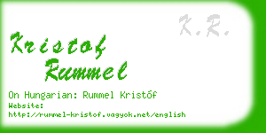 kristof rummel business card