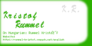 kristof rummel business card